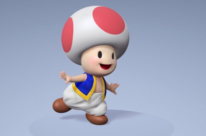 modelado 3d de perosnaje Toad de la película : mario Bross