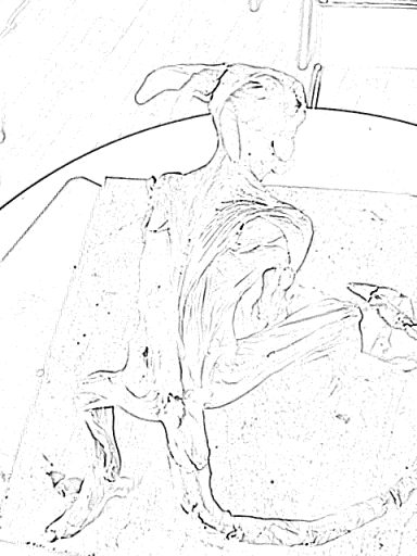 dibujo en lapiz de la criatura