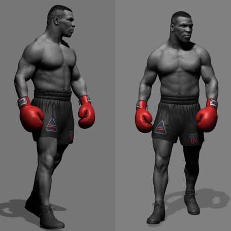 modelado 3d de Mike Tyson